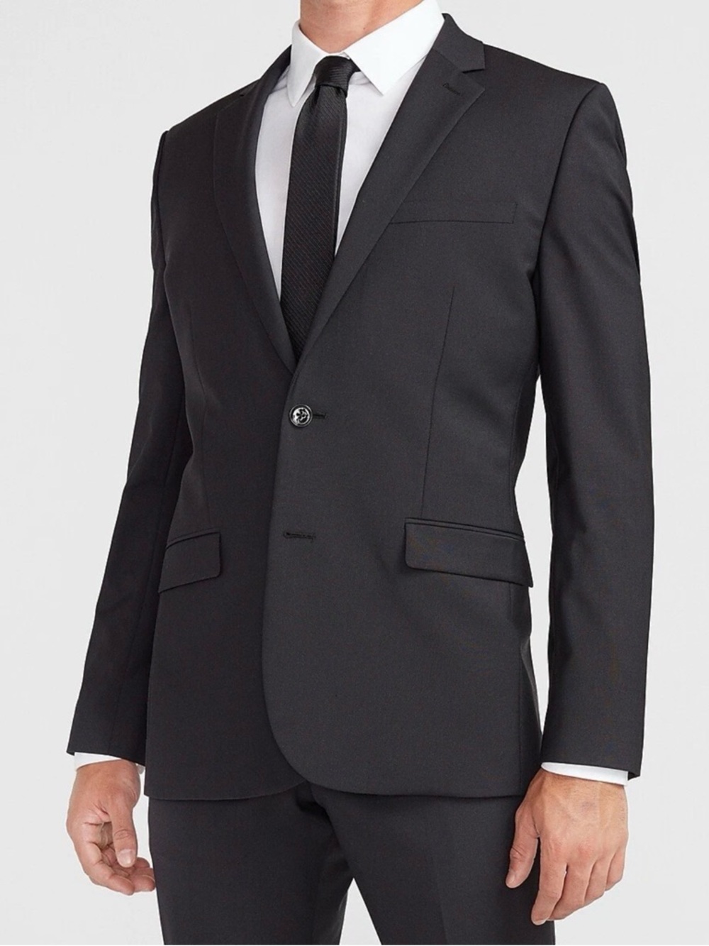 NWT EXPRESS $298 BLACK EXTRA SLIM MODERN TECH SUIT JACKET SZ 40S